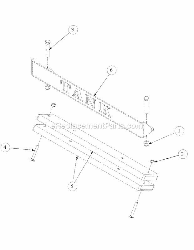 Rear Bumper Diagram and Parts List for M48-KW 53CB5DAV750 Cub Cadet Sprayer